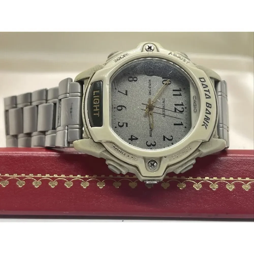 Casio ABX-24 Wrist Watch Module 2359 Vintage Old Retro Data Bank Dead Battery